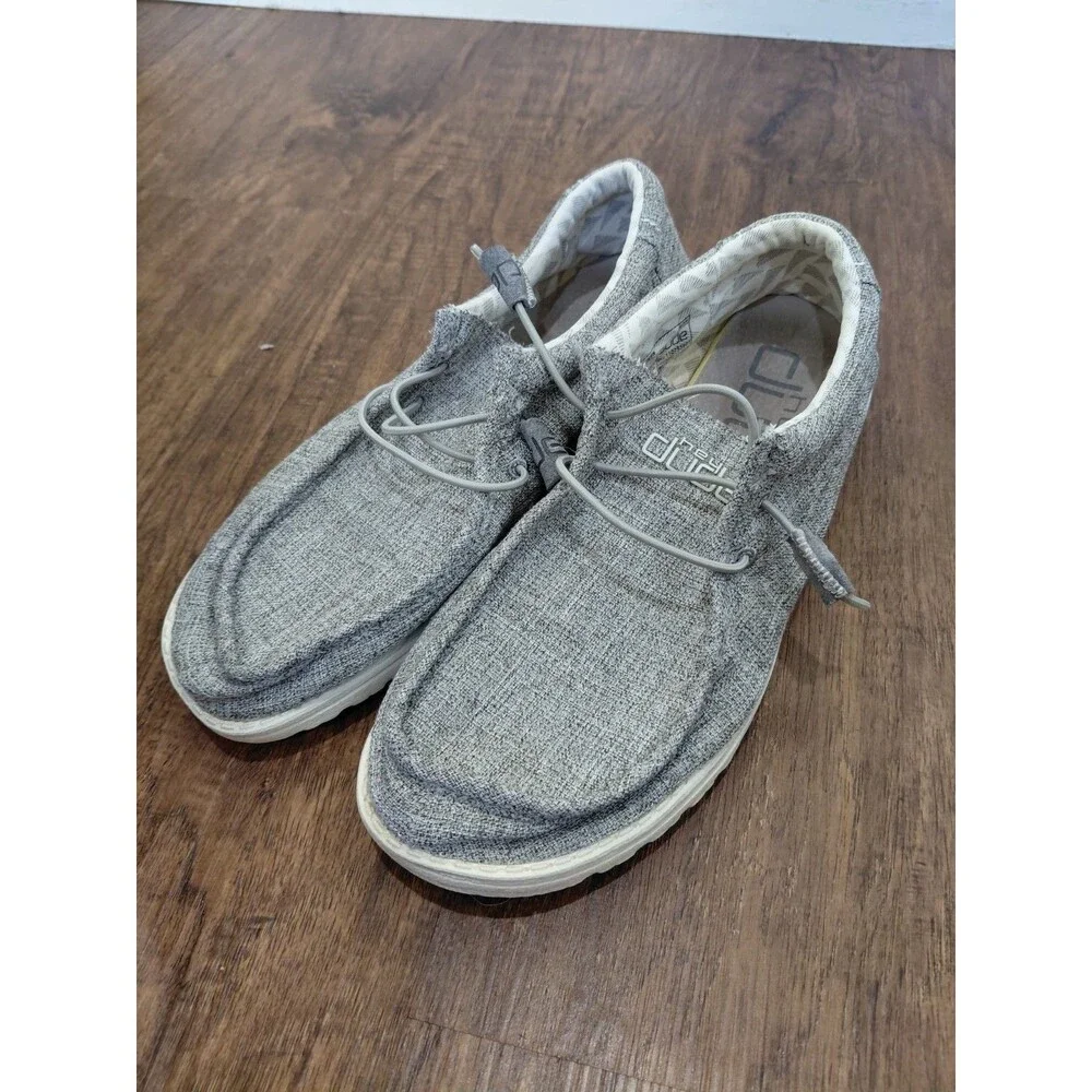 Hey Dude Wally Linen Iron Sneaker Shoe Men's Size US 9 Loafers Shoes